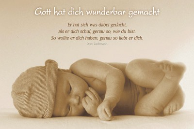 Faltkarte: Gott hat dich wunderbar gemacht - Geburt