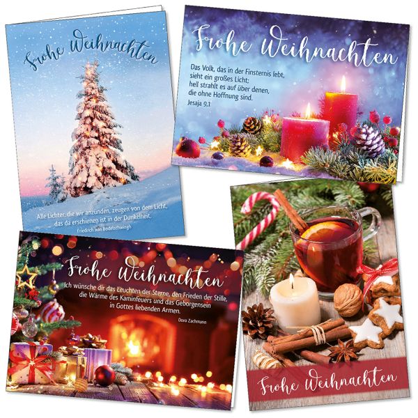 Weihnachts-Faltkarten-Serie 4 Stk.