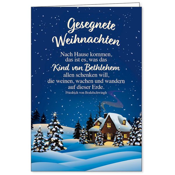 Faltkarte: Gesegnete Weihnachten