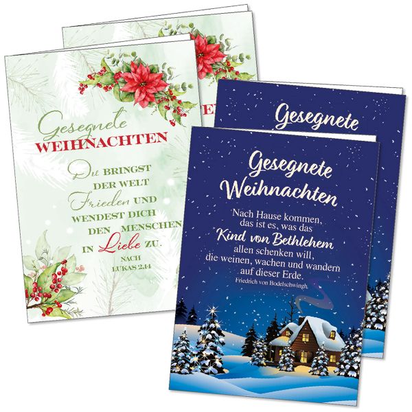 Weihnachts-Faltkarten-Serie 4 Stk.