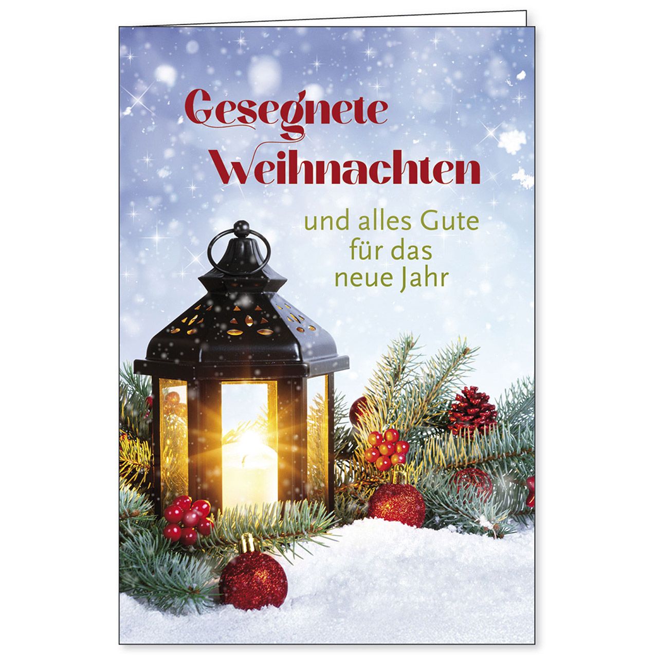 Faltkarte Gesegnete Weihnachten und alles Gute für das neue Jahr