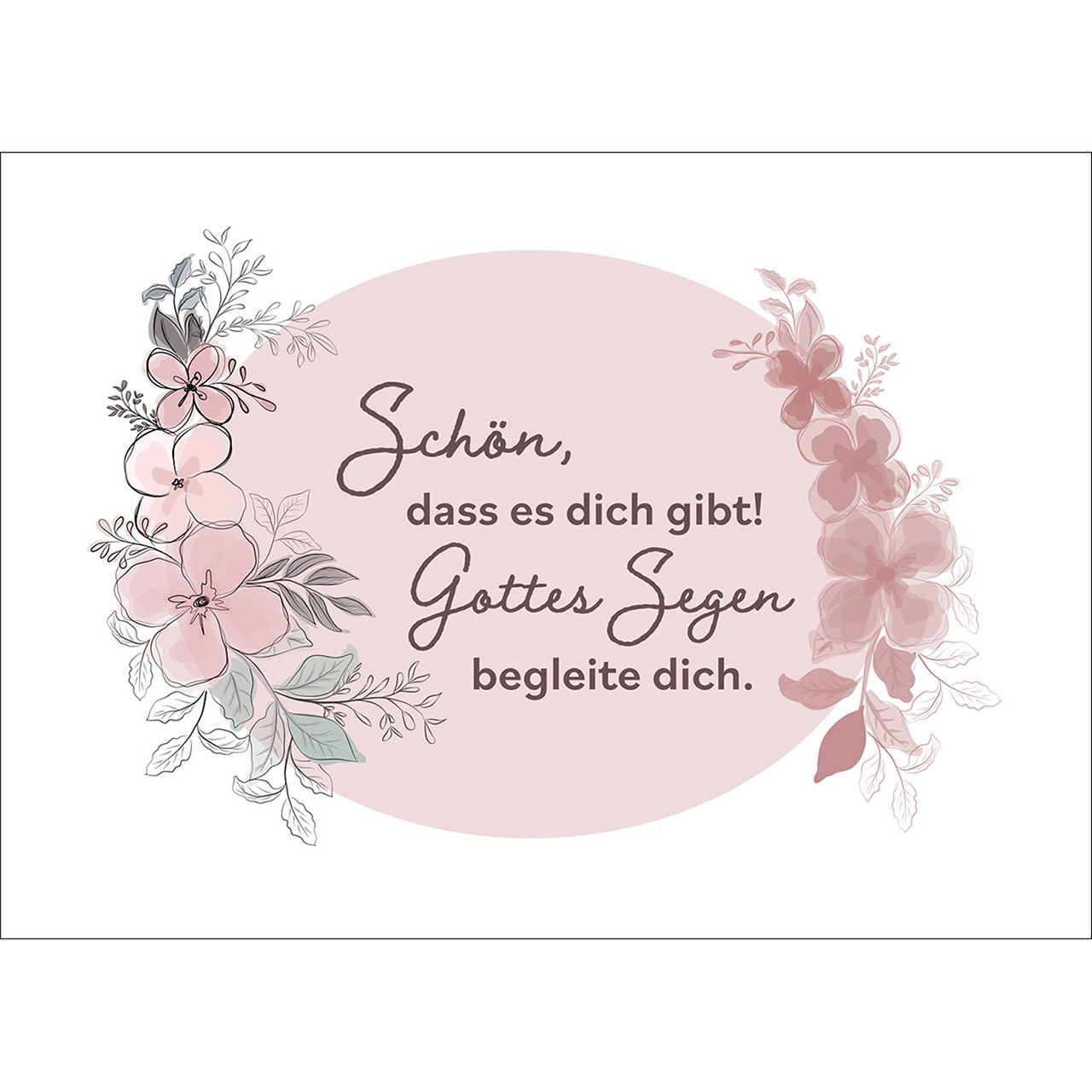 Fensterbild-Postkarten: Schön, dass es dich gibt! ..., 4 Stück