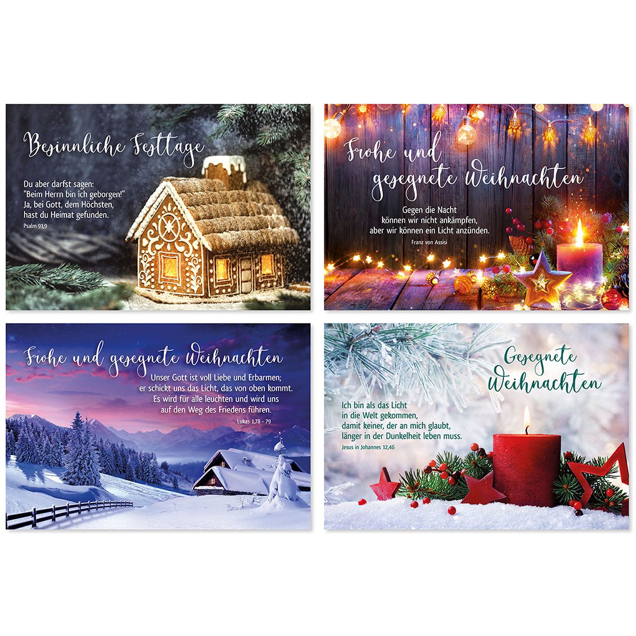 Weihnachts-Postkartenserie 12 Stück