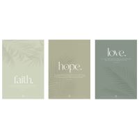 Poster-Set A3: faith.hope.love.