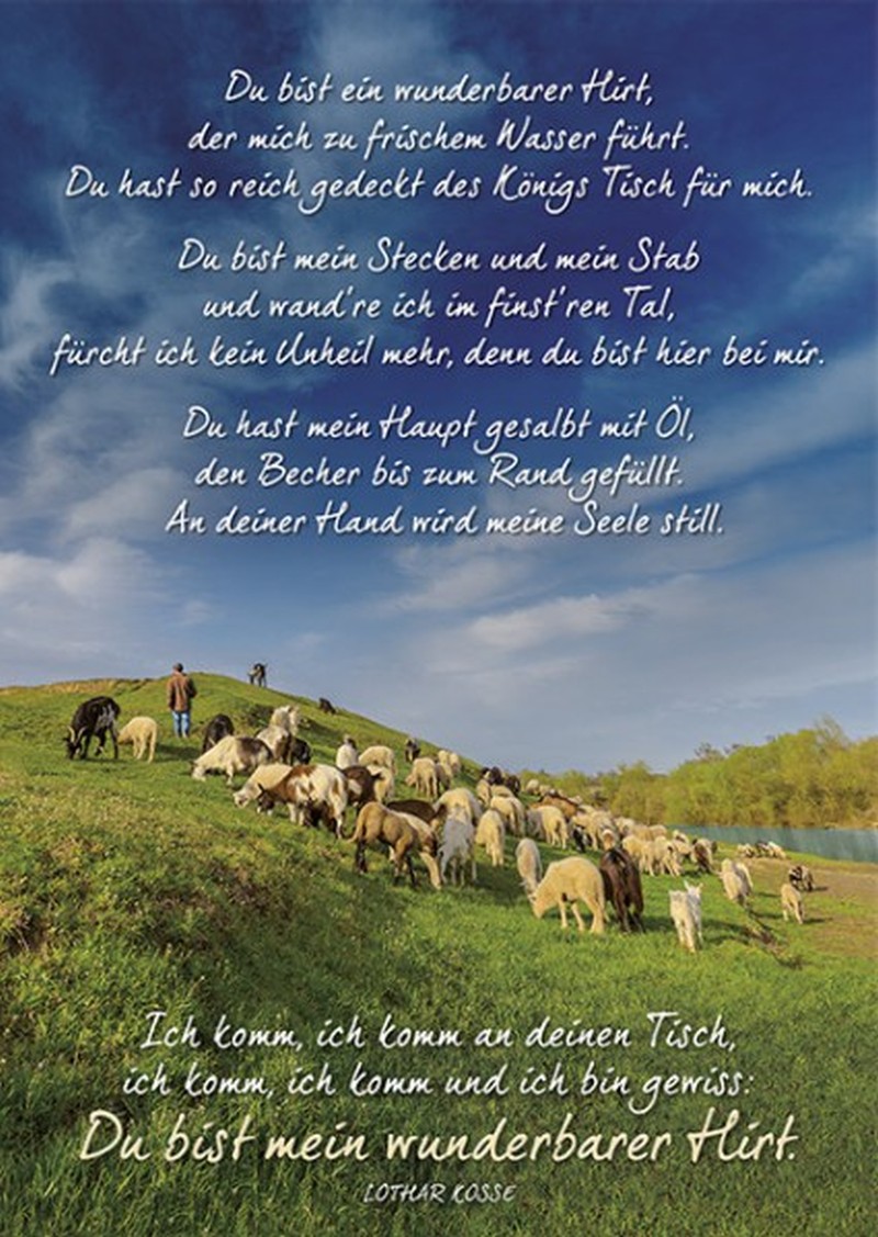 Poster: Du bist ein wunderbarer Hirt A3