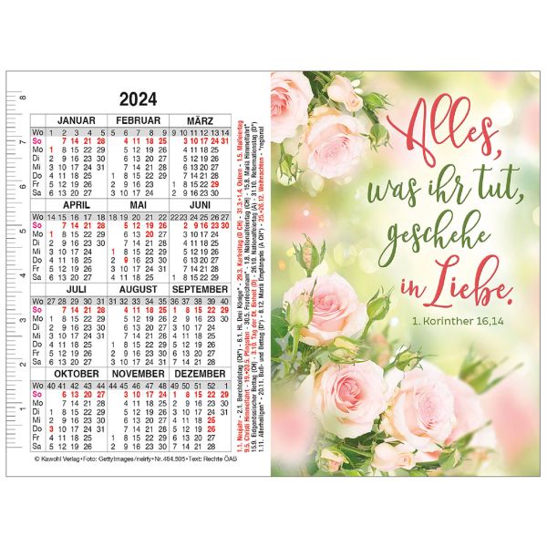 Jahreslosung 2024 - Doppel-Spielkartenkalender