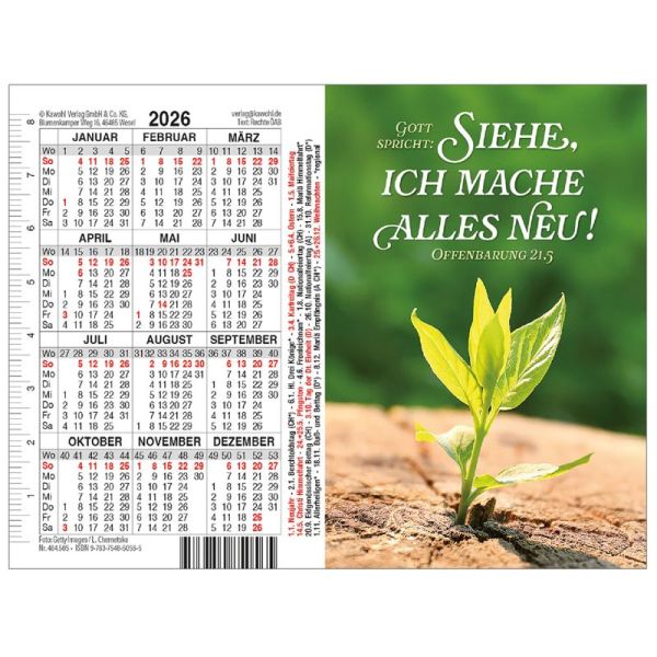 Jahreslosung 2026 - Doppel-Spielkartenkalender