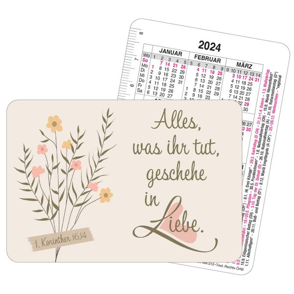 Jahreslosung 2025 - Spielkartenkalender Grafik