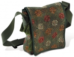 Handtasche - gewebt (grün gemustert)