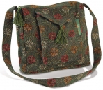 Handtasche - gewebt (grün gemustert)