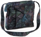 Handtasche - gewebt (blau gemustert)
