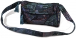 Schultertasche - gewebt (blau gemustert)