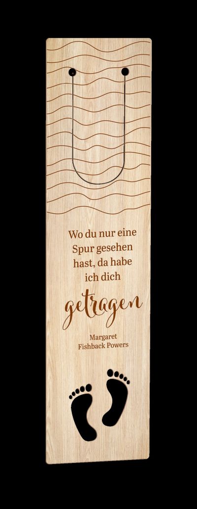 Lesezeichen Spuren im Sand