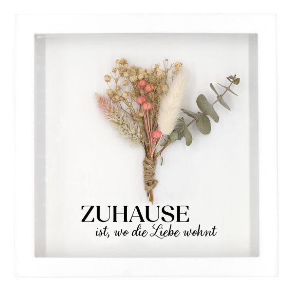 Bilderrahmen Zuhause ist, wo die Liebe wohnt