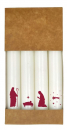 Kerze "Weihnachten" - 4er Set|Stabkerzen Set