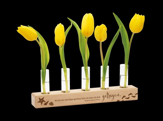 Blumen-und Gräservase mit 5 Glaseinsätzen