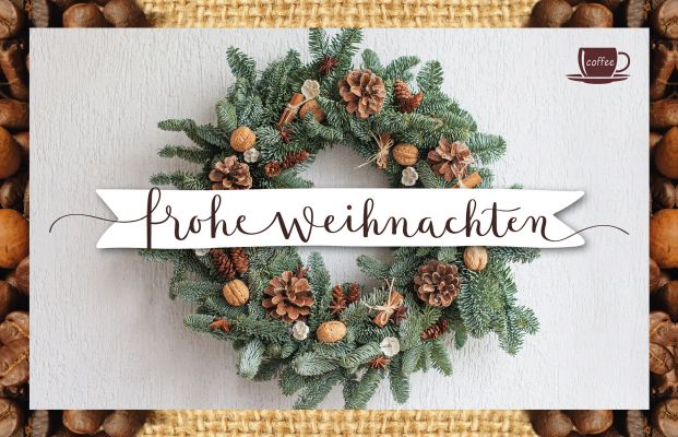 Kaffeekarte - Frohe Weihnachten