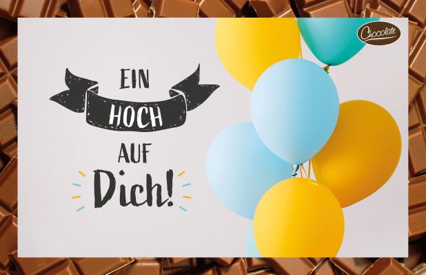 Schokokarte - Ein Hoch auf dich!