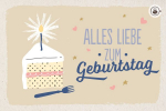Kaffeekarte - Alles Liebe zum Geburtstag