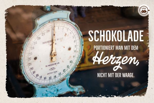 Schokokarte - Schokolade portioniert man...