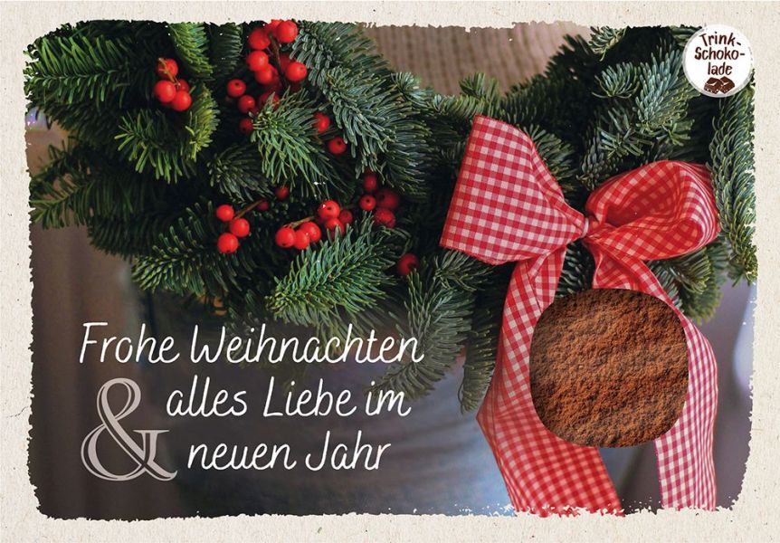 Schokokarte - Frohe Weihnachten & alles Liebe im neuen Jahr