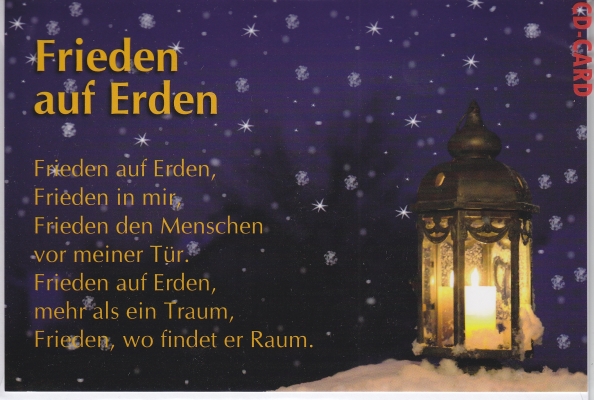 Frieden auf Erden - Motiv Laterne (CD-Card)