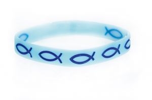 Armband Fische hellblau/fluoreszierend