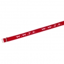 Armband WWJDgewebt - dunkelrot