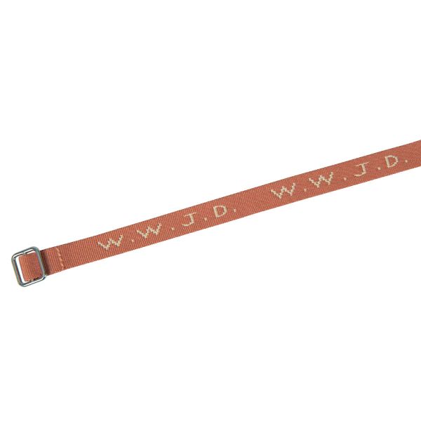 Armband WWJD gewebt - rotbraun