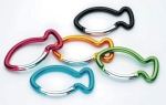 Schlüsselanhänger Carabiner Fisch - ROT|6 cm