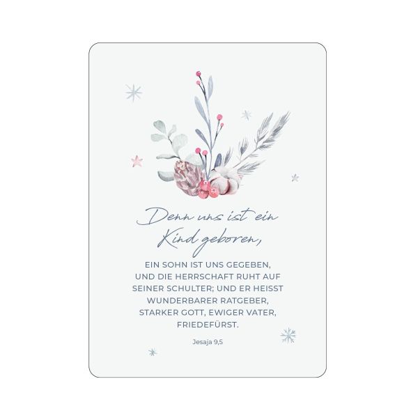 Postkarte Denn uns ist ein Kind geboren...