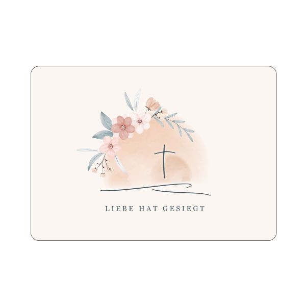 Postkarte Liebe hat gesiegt