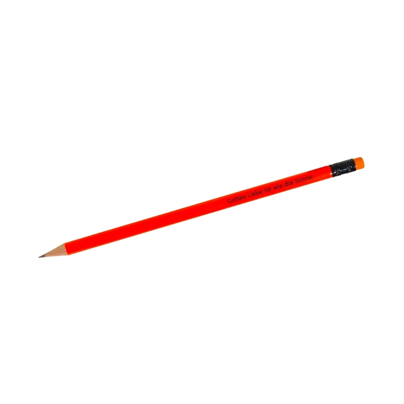 Bleistift Gottes Liebe ist wie die Sonne - neonorange