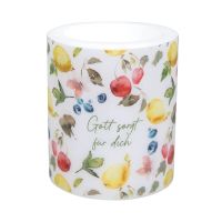 Kerze/Windlicht Gott sorgt für dich