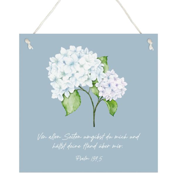 Deko-Schild Hortensie