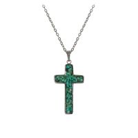 Halskette mit Anhänger Kreuz - Edelstahl