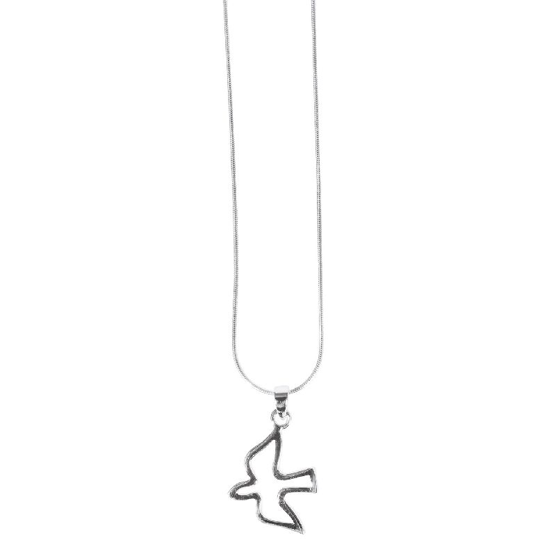 Kette mit Anhänger Taube  - silber