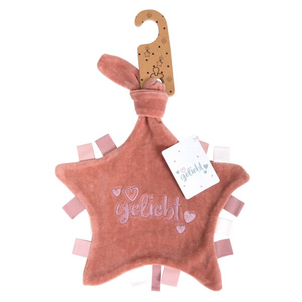 Baby Schmusetuch geliebt - altrosa