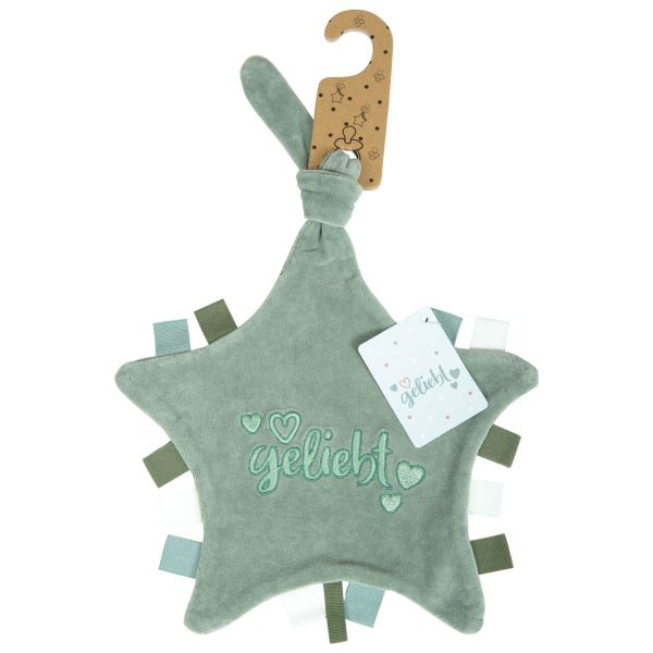 Baby Schmusetuch geliebt - salbei