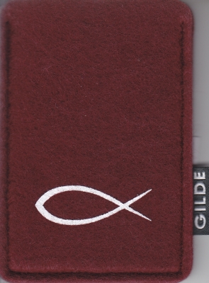 Handytasche Fisch - bordeaux