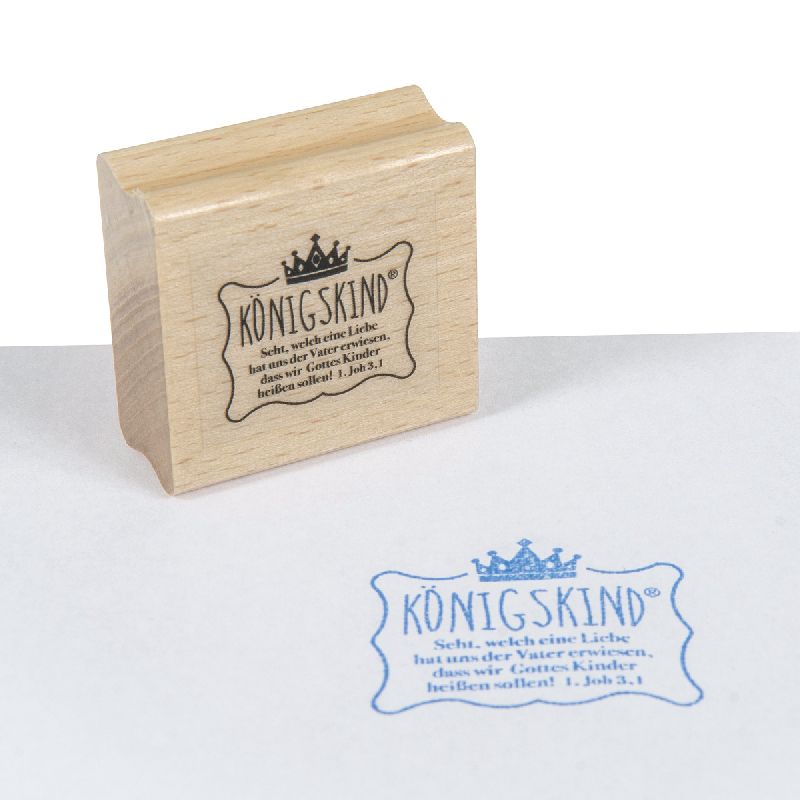 Holzstempel Königskind
