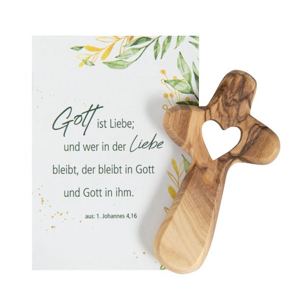 Handschmeichler Kreuz  - Olivenholz