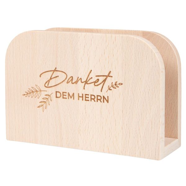 Serviettenständer Holz Danket dem Herrn