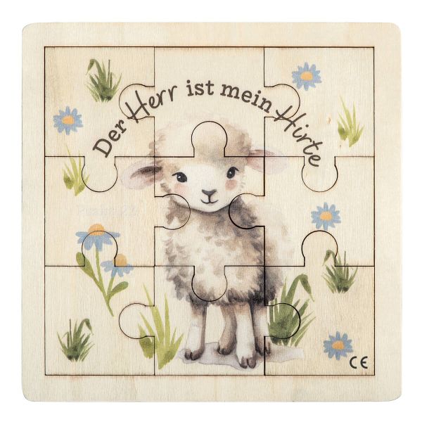 Holzrahmenpuzzle Schäfchen