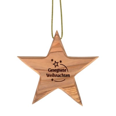 Baumanhänger Olivenholz Stern