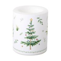 Kerze/Windlicht Tannenbäume