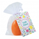 Frohe Ostern - Kerze in Ei-Form (orange)