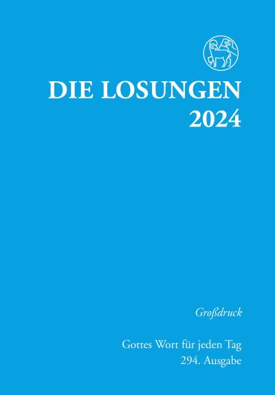 Losungen 2024 hellblau, Großdruck