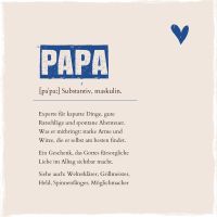 Holzschild quadratisch - Papa (Definition)