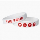 The Four Armband weiß/rot 19 cm